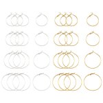 32 paires de boucles d'oreilles cr�oles en laiton, clip pour la fabrication de bijoux, bricolage, 30 ...