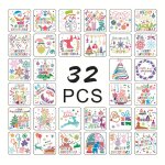 32pcs / set christmas painting drawing stencils templates santa claus reindeers diy embossing scrapbooking ...