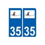 35 montauban - de - bretagne logo autocollant plaque stickers ville - couleur : arrondis - angles : arrondis ...