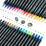 36 couleurs feutre acrylique, marqueur peinture acrylique double pointe marqueur a craie liquide, marqueurs ...