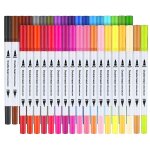 36 couleur feutre tip aquarelle marqueur double art coloriage fine tip brush markers pour carte de bricolage ...