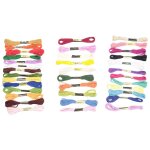 36 echeveaux de fil multicolore pour aiguille a broder bracelets a tricoter