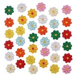 36pcs appliques de fleurs patchs repassage patch brod� couleur m�lang�e