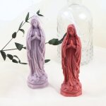 3d vierge marie bougie moules en silicone pour la fabrication de bougies, pltre, rsine, des statues ...