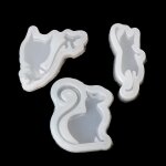 3pc pour chat silicone moule diy animal pendentif collier bijoux moule r�sine artisanat