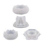 3pcs lotus fleur chandelier moule bougeoir bougie décoration table plâtre moule 3pcs lotus fleur chandelier moule bougeoir bougie décoration table plâtre moule