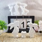 3pcs moule paques lapin, moule lapin de paques moule oeuf de paques, moule bougie paques moule silicone ...