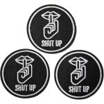 3pcs shut up design fer sur patches v�tements coudre sur appliques tissu patch pour jeans vestes gilet ...