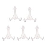 3x5pcs plastique plaque pliante affichage chealet support photo holder rack clear 10cm