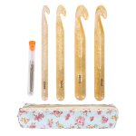 4 pcs enorme crochet epaissi taille assortie lissage en plastique enormes aiguilles a crochet avec sac ...