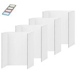 4 pcs panneau daffichage a trois plis, panneau daffichage blanc livr avec accessoires collants, ...