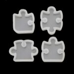 4 pcs puzzle pierres pr�cieuses cristal moule moule en silicone diy bijoux pendentif outil de fabrication ...
