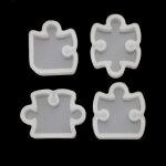 4 pcs puzzle pierres pr�cieuses cristal moule moule en silicone diy bijoux pendentif outil de fabrication ...