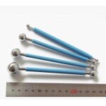 4 pices - pte a modeler polymre en acier inoxydable, 4 pices / ensemble 8 ttes, bricolage, outils ...