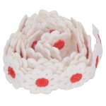 4 verges rouge impression polyester dentelle accessoires bricolage cadeau emballage ruban nol cravate ...