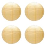 4 x abat - jour de lanterne en papier japonais chinois pour mariage de fte, 40 cm (16 pouces) jaune ...