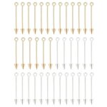 40 barre de porte - cl�s perlable, barres de perles vierges outils pour boucle d'oreille collier bracelet ...