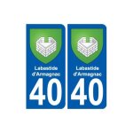 40 labastide - d'armagnac blason autocollant plaque stickers ville - couleur : arrondis - angles : arrondis ...