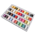 40 pcs fil de machine a broder fil de bricolage 280m 135d / 2 a des fins multiples