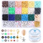 4000pcs argile perles pour les bijoux de bracelet de prise de kit de 6mm 24 couleurs a plat polymère ... 4000pcs argile perles pour les bijoux de bracelet de prise de kit de 6mm 24 couleurs a plat polymère ...