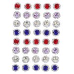 40pcs coudre sur strass 4 couleur haute duret diy griffe strass strass embellissements pour bijoux sacs ...