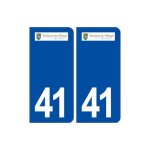 41 savigny sur braye logo autocollant plaque immatriculation stickers - couleur : droits - angles : droits ...
