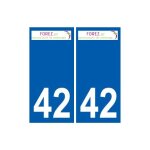 42 saint - m�dard - en - forez logo autocollant plaque stickers ville - couleur : droits - angles : droits ...