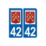 42 saint - pierre - de - b�uf logo ville autocollant plaque stickers d�partement - couleur : arrondis ...