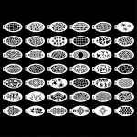 42pcs pochoirs de peinture faciale 3x5. 5 pouces, pochoirs de peinture corporelle