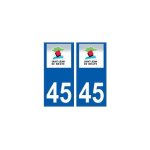 45 saint - jean - de - braye logo autocollant plaque stickers ville - couleur : droits - angles : droits ...