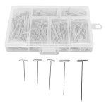450pcs t pins acier antirouille assorti longues epingles droites assorties avec boîte transparente pour ... 450pcs t pins acier antirouille assorti longues epingles droites assorties avec boîte transparente pour ...