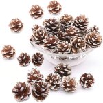 48 pommes de pin naturelles sches dcoratives pour sapin de nol ¿ taille : 6 cm ¿ poids : 70 g ¿ ...