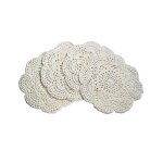 4pcs 8, 6 pouces napperons crochet rond dentelle napperon fait a la main sets de table coton crochet ...