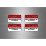 4x autocollant sticker tuning alarme voiture antivol securite gps traceur moto