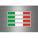 4x autocollant sticker voiture moto italie italien drapeau tuning auto italia