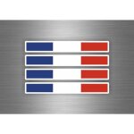 4x autocollant sticker voiture moto macbook drapeau tuning auto france brassard
