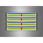 4x autocollant sticker voiture moto stripes drapeau tuning brassard centrafrique