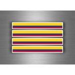 4x autocollant sticker voiture moto stripes drapeau tuning brassard colombie
