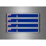 4x autocollant sticker voiture moto stripes drapeau tuning iles caimans