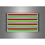 4x autocollant sticker voiture moto stripes drapeau tuning ile maurice mauritius