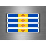 4x autocollant sticker voiture moto stripes drapeau tuning madeire portugal