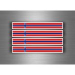 4x autocollant sticker voiture moto stripes drapeau tuning norvege norway