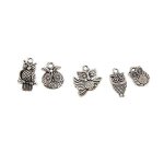 4x30x charms pendentifs collier sacs t�l�phone ornements embellissements hibou perlage