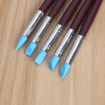 5 packs de pinceaux en silicone pour le masquage de peinture liquide et le moulage d'argile rouge fonc� ...