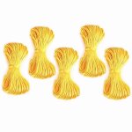 5 pcs cordon tress� 2mm x 20yard polyester tresse corde pour bricolage fabrication de bijoux (jaune)
