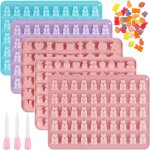 5 pcs moules a bonbons silicone mini moules a ours moules a dessins anims coeurs kit de fabrication ...