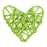 5 pcs / sac coeur forme sepak takraw rotin boule artisanat fte mariage chambre dcor(vert)