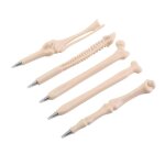 5 pcs / set cratif os forme stylos a bille fournitures de bureau scolaire enfants cadeau