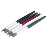 5 pcs / set silicone soft head argile poterie moulage stylo bricolage artisanat outil (moyen)