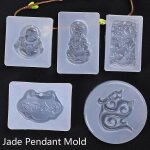 5 pcs silicone pendentif g�om�trique bouddhisme moule r�sine casting pendentif avec trou